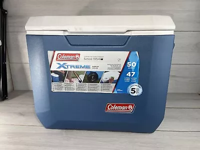 Coleman 50QT Wheeled Camping Cooler Box - Blue 47 Litres BBQ • £79.98