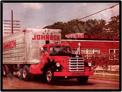 Diamond T Trucks New Metal Sign: Johnson Motor Lines Truck & Terminal • $19.88