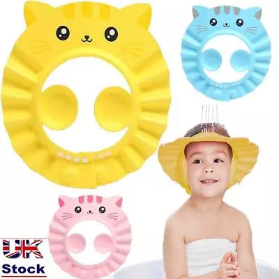 £3.59 • Buy Adjustable Baby Shampoo Shower Head Cap Kids SHIELD HAT Children Wash Hair Bath 