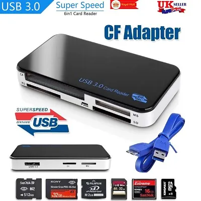 USB 3.0 All-in-1 Multi Memory Card Reader CF Adapter Micro SD TF CF XD T-Flash • $17.43