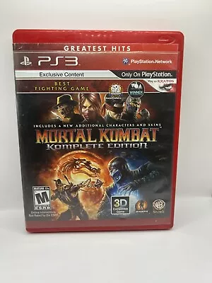 Mortal Kombat Komplete Edition  ( PS3 PlayStation 3)  CIB Greatest Hits Complete • $9