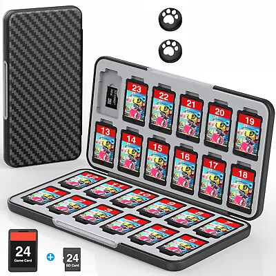 For Nintendo Switch 24 In 1 Game Card Case Holder Box Storage Travel Carry Cover • $5.99