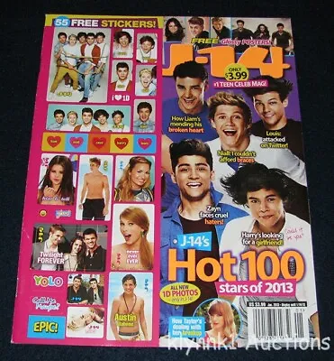 J-14 Magazine January 2013 Harry Selena Zayn Niall Liam Louis Demi Justin Bieber • $14.97