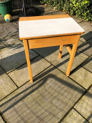 £0.99 • Buy Old Vintage School Desk With Lift Top