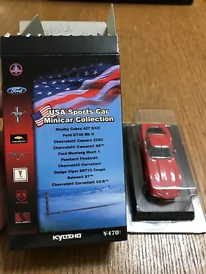 Kyosho - USA Car Collection - Chevrolet Corvette - RED - 1/64 Mini Car - R11 • $9.99