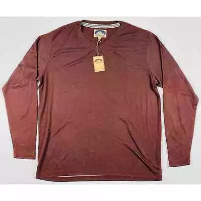 $12 • Buy Mens Dakota Grizzly V Neck Long Sleeve Light Weight Sweater Rum Size XL NWT