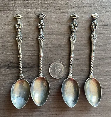 $22.99 • Buy 4 Vintage Miniature Spoons 3.75” Long Italy