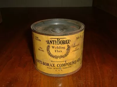 Anti-Borax Compound Co. Welding Flux Tin 1 Pound Vintage • $15