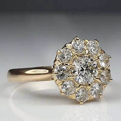 $2850 • Buy 2.81 Grams 18ct Yellow Gold Diamond Ring Brilliant Cut Diamond 0.40ct + 0.70ct 