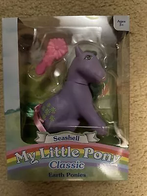 My Little Pony Seashell Classic Earth Ponies Retro NIB Hasbro 2018 Purple • $28