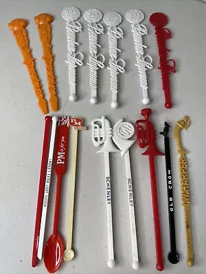 Vintage Lot Of 16 Swizzle Sticks Drink Stirs Liquor Advertising IW Harper Smirn • $14