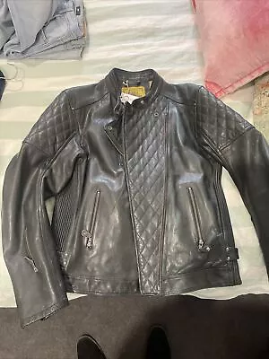 Roland Sands Design Clash Moto Motorcycle Motorbike Leather Jacket Black Size L • $500