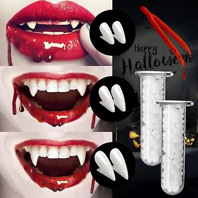 Vampire Teeth Fangs 6 Pairs 3 Sizes Fangs For Cosplay Vampire Teeth And Amazing • $42.98