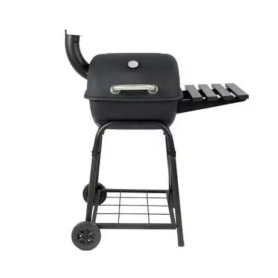 Outdoor BBQ Grill Charcoal Pit Patio Backyard Meat Cooker Smoker Gauge Stainless • $87.20