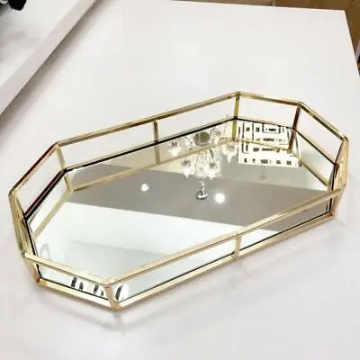 £18.11 • Buy Mirrored Candle Perfume Drinks Vanity Serving Tray Make Up Storage