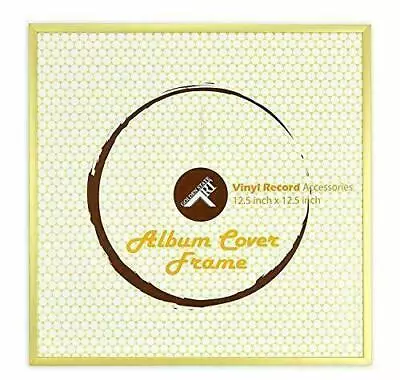 12.5x12.5 Aluminum Vinyl Record Album Cover Frame (Gold) • $24.99