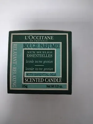 L'occitane Bougie Parfumee Scented Candle Lavender Essential Oils .8 Oz New Rare • $14.99