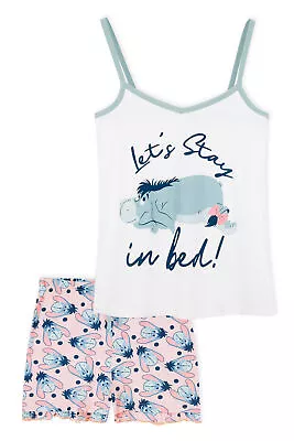 Disney Ladies Pyjamas Eeyore Short Sleeve PJs Nightwear Lounge Sets For Women • £14.49