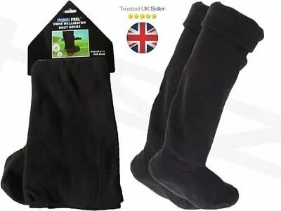 Ladies Fleece Wellie Wellington Socks Boot Liners Welly Dry Warmers Warm UK 4-7 • £14.09