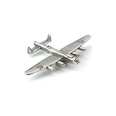 Lancaster Bomber Pewter Lapel Pin Badge/Brooch WWII Avro RAF Aeroplane Airplane • £7