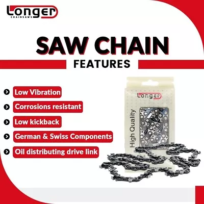 Tungsten Carbide 16  Chainsaw Chain Semi Chisel 3/8lp 050 55 Dl • $59