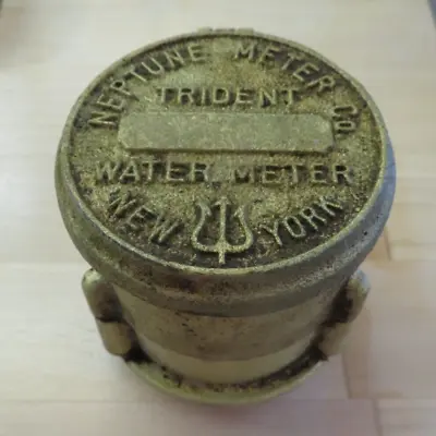 Vtg Antique Neptune Trident New York Steam Punk 10 Gallon Water Meter #1 • $22.50