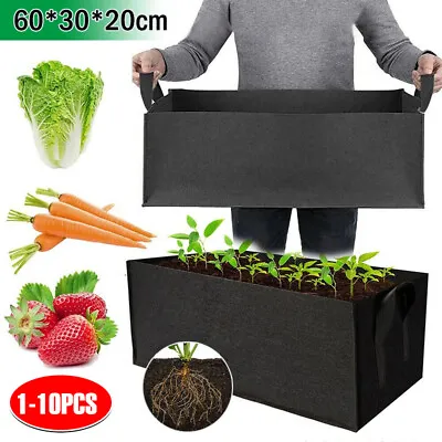 10X Reusable Large Grow Bag Planter Vegetable Tomato Potato Carrot Garden Plant • £5.69