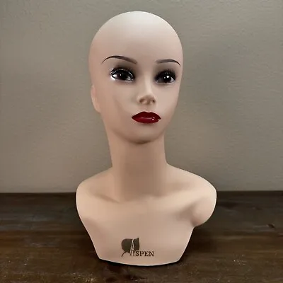 Rubber ASPEN Wigs Mannequin Head With Makeup Female Bust Store Display For Wig • $30