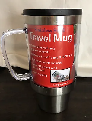 $7 • Buy New Stainless Steel Photo Travel Mug - 16 Oz Capacity