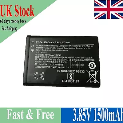 £13.66 • Buy BV-6A Battery For Nokia 8110 4G TA-1048 TA-1059 Li-ion 3.85V 1500mAh / 4.44Wh