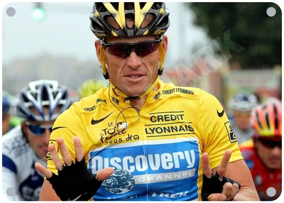£15.01 • Buy Lance Armstrong Cycling L Size Metal Tin Sign Wall Posters Tablet Plate