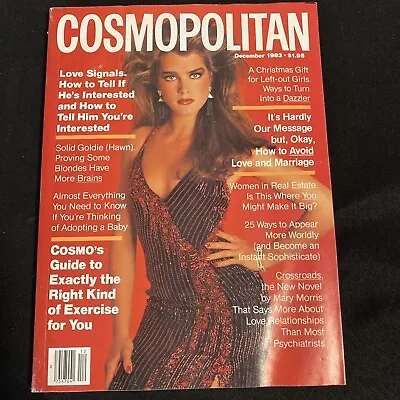 BROOKE SHIELDS Cosmopolitan Cosmo Vintage Magazine - 1983 December FREE SHIPPING • $20