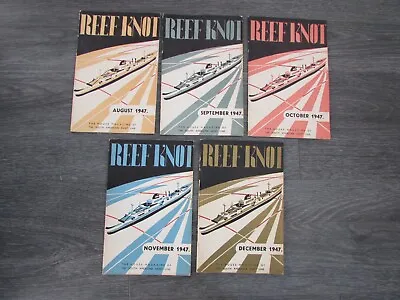 South American Saint Line Reef Knot 1947 Set Of 5 Copies Of House Staff Magazine • £29.99