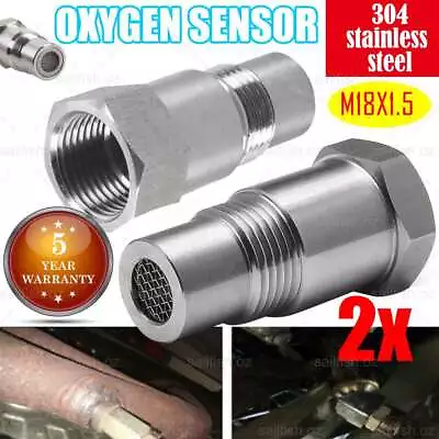 2X Oxygen O2 Sensor Spacer Adapter Catalytic Converter Fix Check Engine Light AU • $11.25