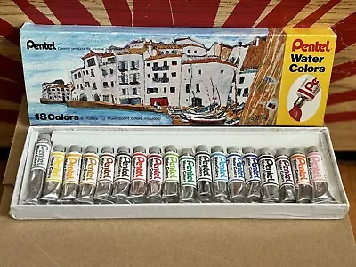 RARE Vintage 90s Pentel Sealed Water Colors Paint Set New Old Art Stock • $50