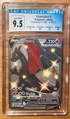 $199.99 • Buy GEM MINT Pokemon Charizard V Champions Path Shiny CGC 9.5 2020 079/073 Full Art
