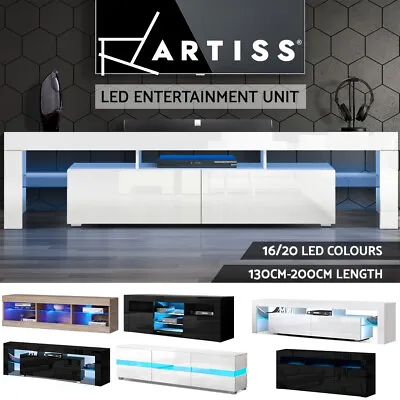 $164.95 • Buy Artiss TV Cabinet Entertainment Unit Stand RGB LED Gloss Storage Drawers