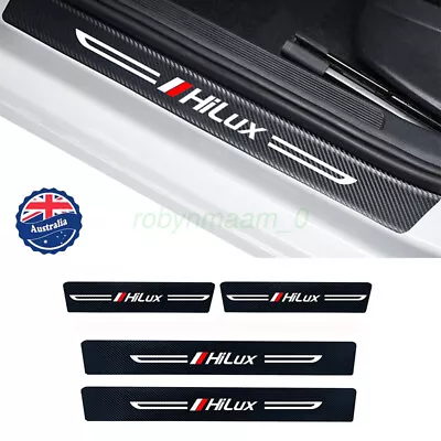 4Pcs For HiLux Car Door Plate Sill Scuff Anti Scratch Sticker Protector Set • $19.35