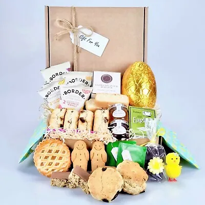 Easter Afternoon Tea Gift Hamper Box With Chocolate Easter Egg For 2-4 Persons • £14.99