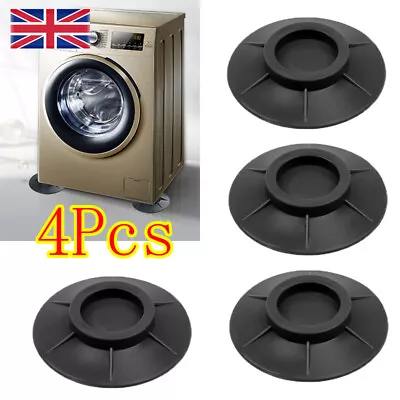 4pcs Washing Machine Support Pads Anti Vibration Leg Stopper Foot Pad Feet Pads • £5.89