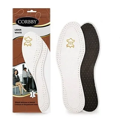 £3.99 • Buy Leather Shoe Inserts Ladies Men's Insoles Black/White All Sizes