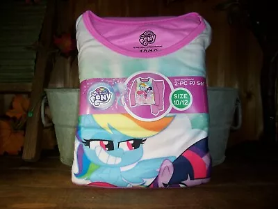 My Little Pony Girls 2 Piece Flannel Pajama Sleep Set Size 10-12 Long Sleeve New • $17.99