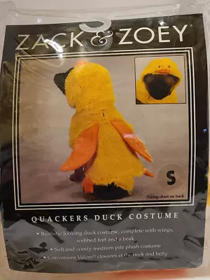 QUACKERS Yellow DUCK Halloween Costume Size S Zack&Zoey Soft 12  Long New • $10.99