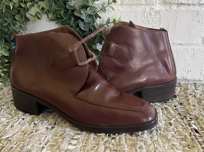 Vintage Gap Mahogany Brown Lace Ankle Boots 7.5M • $19.99