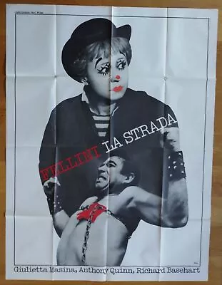 LA STRADA Federico Fellini Original LARGE French Movie Poster R80s • $89