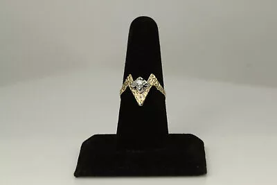 14K Vintage V Shaped Diamond Ring Size 7.5 Grams 3.1 (RIN8340) • $399