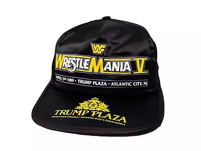 Vintage Wrestlemania V Hat 1989 80s Snapback Cap Hulk Hogan Macho Man WWF B5 • $119.99