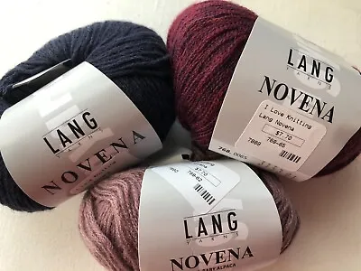 Lang Novena Yarn ~Wool/ Alpaca/ Nylon Blend ~25g/110m Ball ~Choose Your Color! • $4