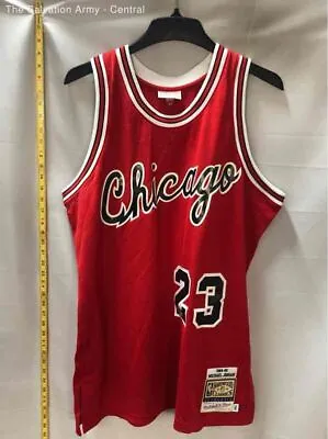 Mitchell & Ness Mens Red Black White Chicago Bulls NBA Basketball Jersey Size XL • $7.99