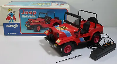 MISTER P M 38 GREEK VTG 80s B/O JEEP SPORT SAFARI WIRED R/C TOY MIB W SOME FLAWS • $109.99